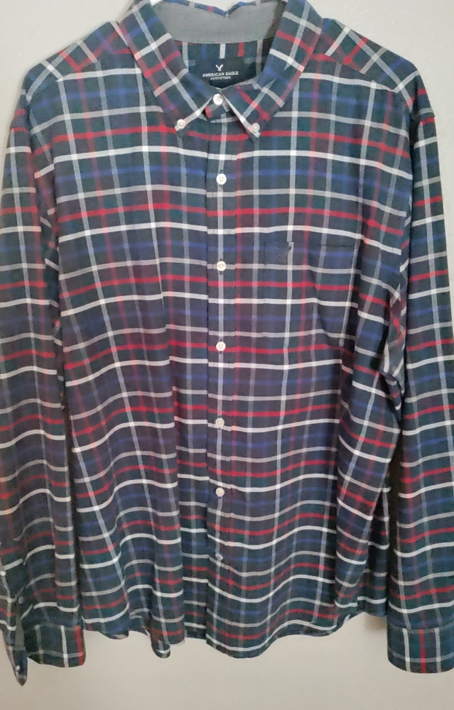 Men's American Eagle Button Down Long Sleeve Shirt